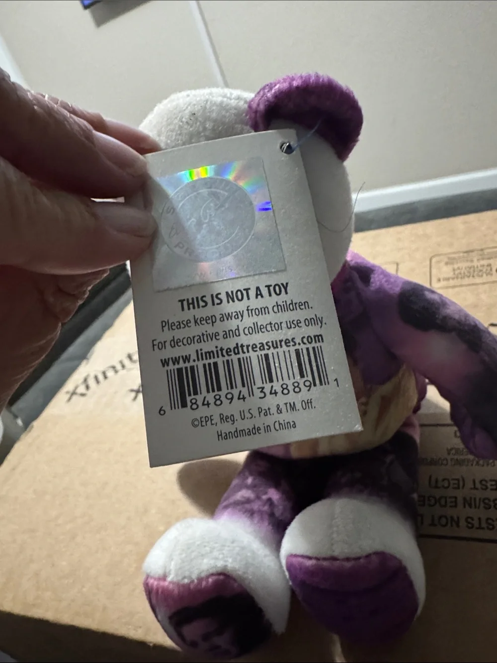 Purple & White Elvis Presley Collectible Bear